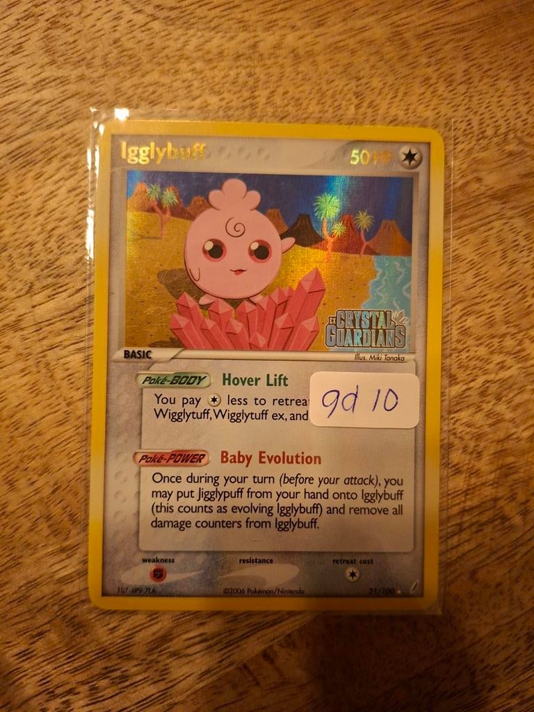 Igglybuff stamped holo - Crystal Guardians, Ophalen of Verzenden, Zo goed als nieuw, Foil