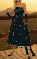 Cocktailjurk 34,36 - Nieuw, Overige typen, Zwart, Nieuw, Ophalen of Verzenden