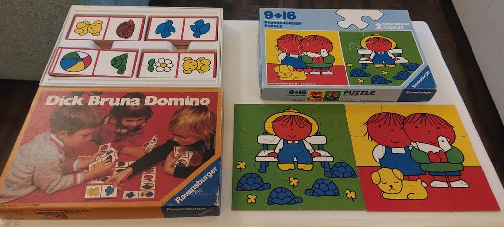Dick Bruna Ravensburger puzzel en domino vintage, Ophalen of Verzenden, Gebruikt, Puzzelen