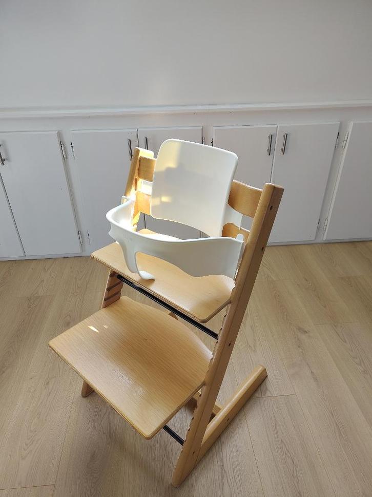 Stokke Tripp Trapp met babyset, Kinderen en Baby's, Kinderstoelen, Gebruikt, Meegroeistoel, Stoelverkleiner, Ophalen