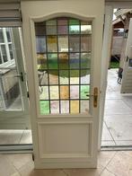 Antieke binnendeur met glas in lood, Ophalen, Binnendeur, Minder dan 200 cm, Glas