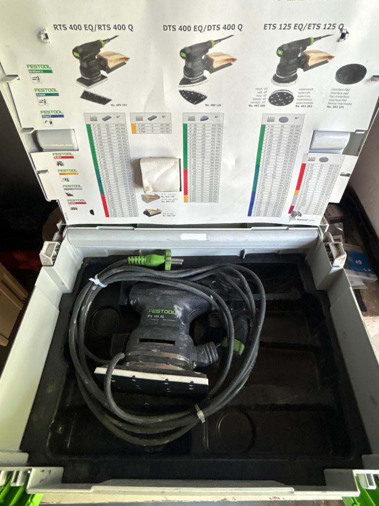 Festool RTS 400 EQ vlakschuurmachine met systainer, Ophalen, Gebruikt, Minder dan 600 watt, Vlakschuurmachine