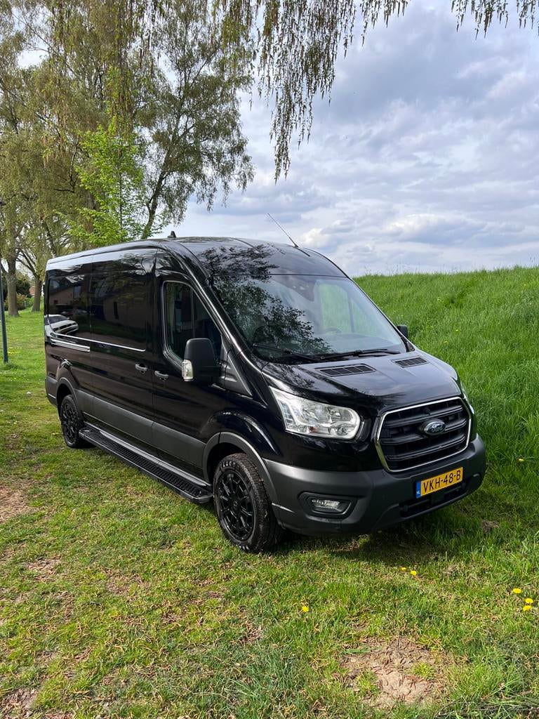 Ford Transit GB 310 L3h2 Tdci 170pk FWD 2021 Zwart, Auto's, Bestelauto's, Voorwielaandrijving, 1995 cc, 4 cilinders, 2284 kg