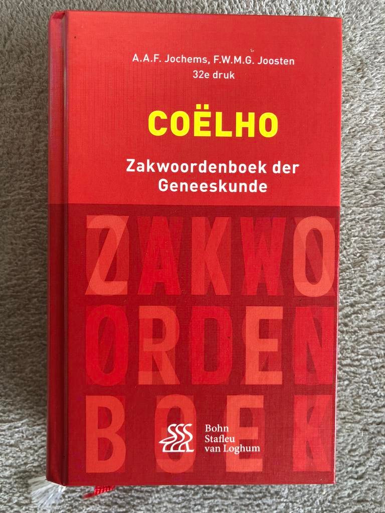 COELHO zakwoordenboek der Geneeskunde 32-e druk 2016, Boeken, Studieboeken en Cursussen, Ophalen of Verzenden, Beta, Zo goed als nieuw