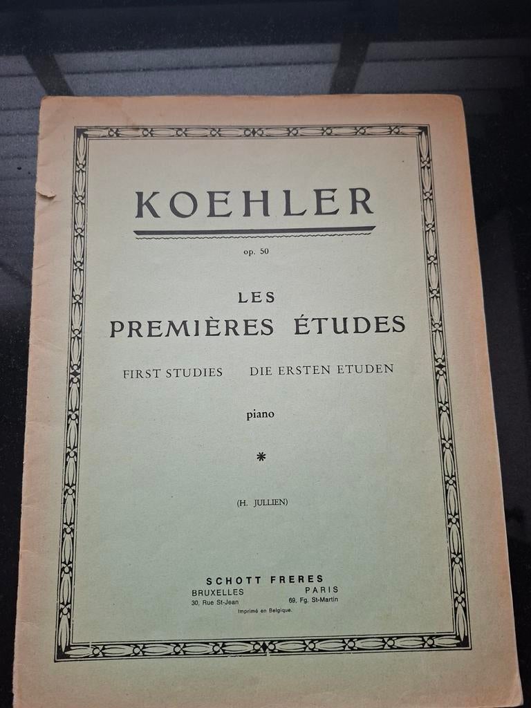 Koehler Op. 50: Les Premières Études voor Piano (Vintage), Muziek en Instrumenten, Bladmuziek, Gebruikt, Klassiek, Les of Cursus