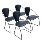 Vintage Arrben Linda stoelen set van vier design 80's, Ophalen, Vintage stoelen, Gebruikt, Zwart