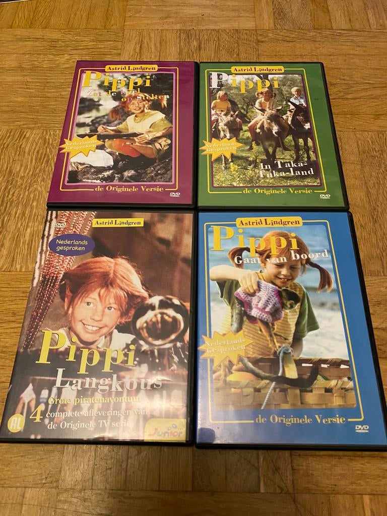 4x Pipi Langkous DVD, Alle leeftijden, Ophalen of Verzenden, Zo goed als nieuw