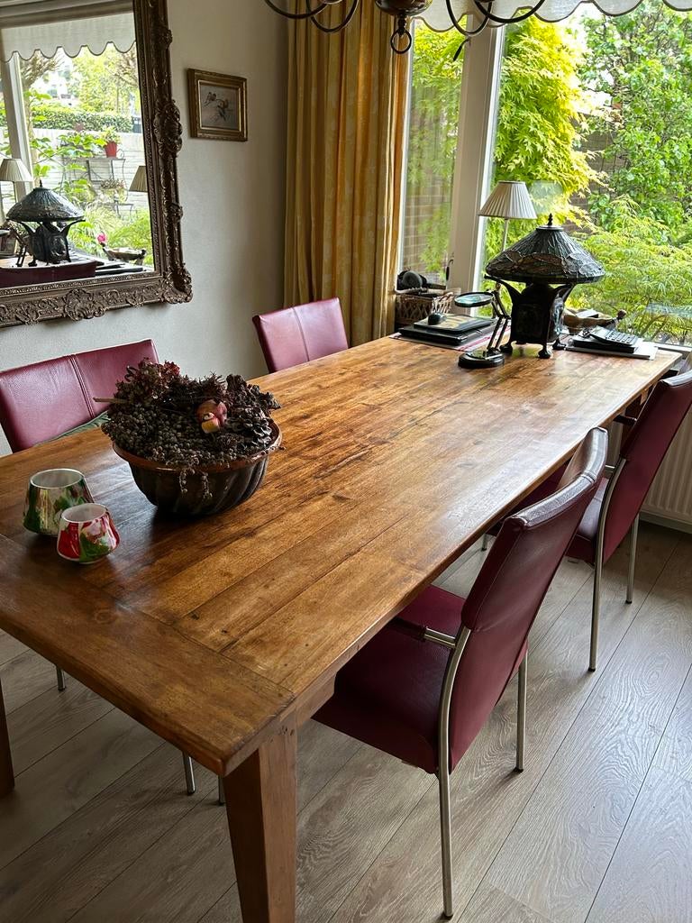 Antieke grote franse eettafel 2.40x1.00mtr, Ophalen, Gebruikt, 50 tot 100 cm, 150 tot 200 cm