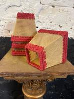 Set 4 vintage seventies lampenkapjes, Ophalen of Verzenden, Gebruikt, Vintage jaren 70