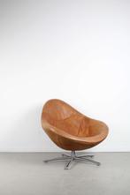 2x Label Hidde Fauteuil Cognac Leer - Zwart