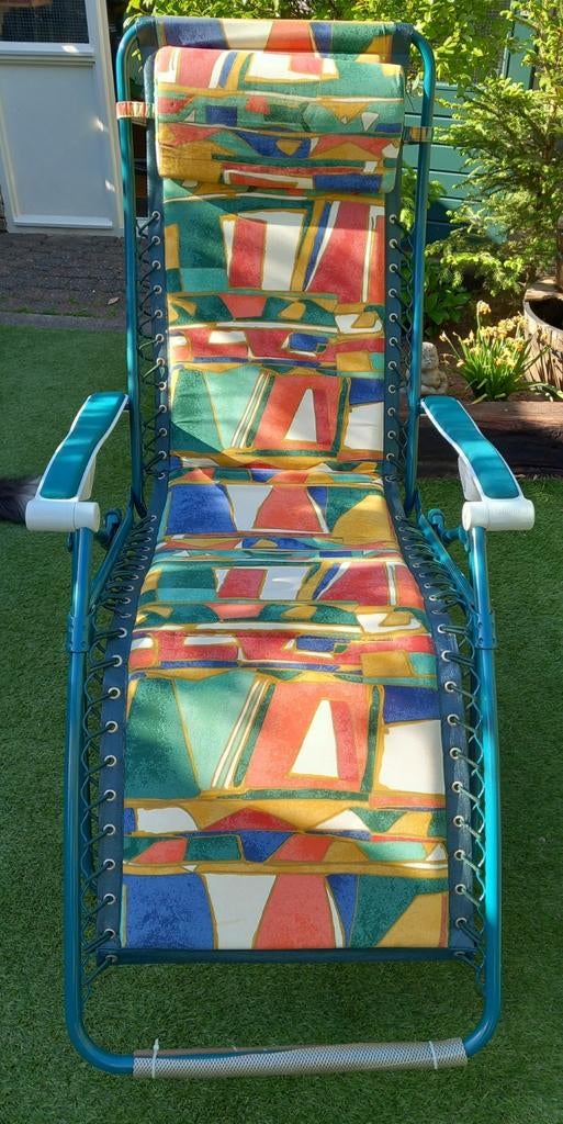 2 lafuma verstelbare relax tuinstoelen, Ophalen, Nieuw, Aluminium