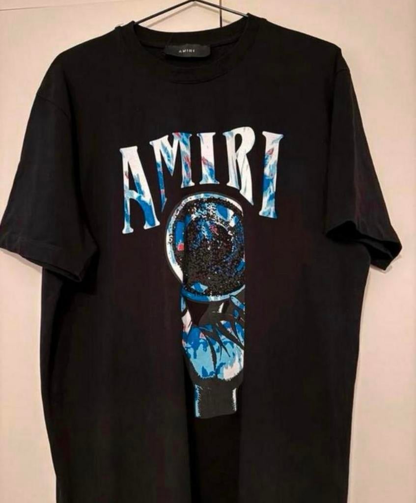 AMIRI Heren T-shirt, Ophalen of Verzenden, Zo goed als nieuw, Maat 56/58 (XL), Zwart