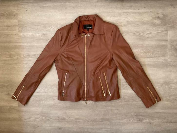 Studio Ar damesjasje - maat 42, Kleding | Dames, Jasjes, Kostuums en Pakken, Zo goed als nieuw, Jasje, Maat 42/44 (L), Bruin, Ophalen of Verzenden
