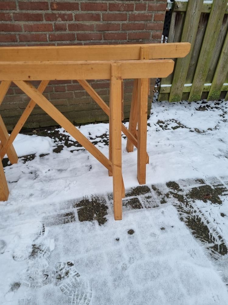 bokken / schragen groot hout stevig, Ophalen of Verzenden, 'T Olde Gre-j, Info@toldegrej.nl, Endepoelstraat 20f Didam