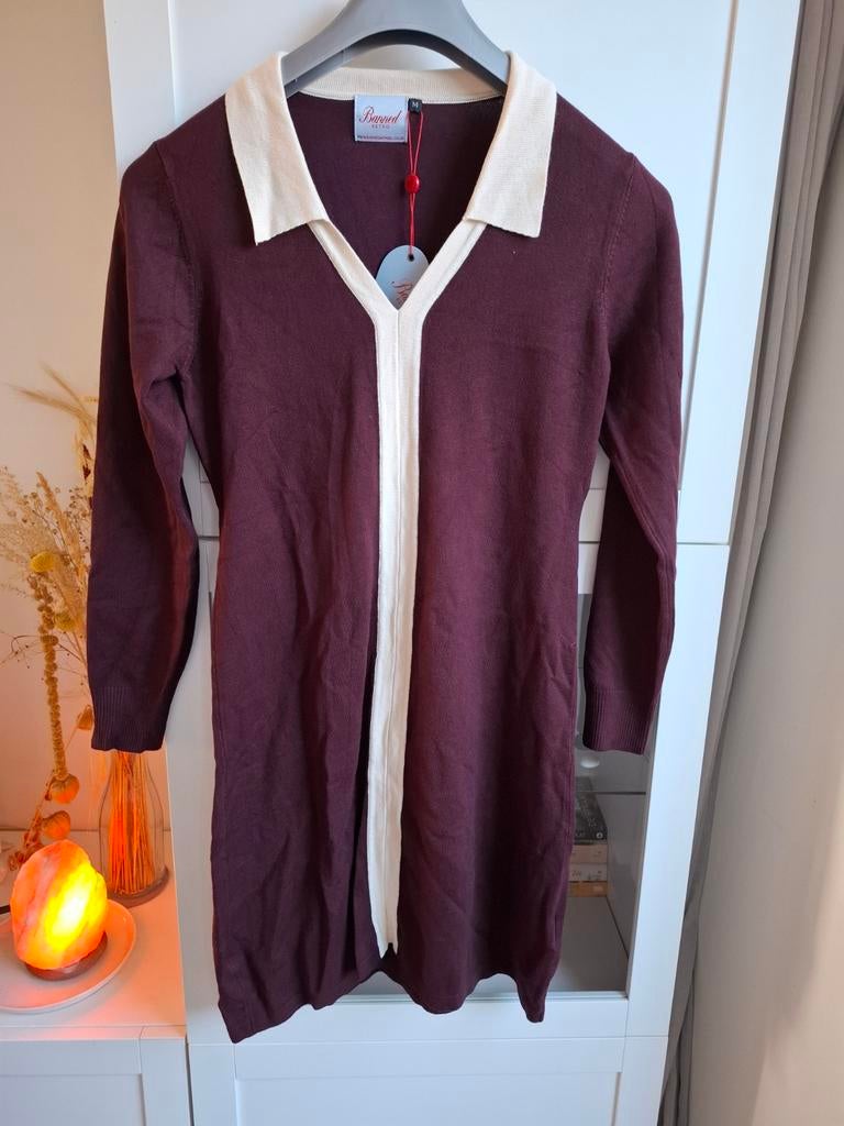 Nieuwe jurk Banned Retro trui maat M (38) aubergine, Kleding | Dames, Jurken, Maat 38/40 (M), Paars, Nieuw, Ophalen of Verzenden