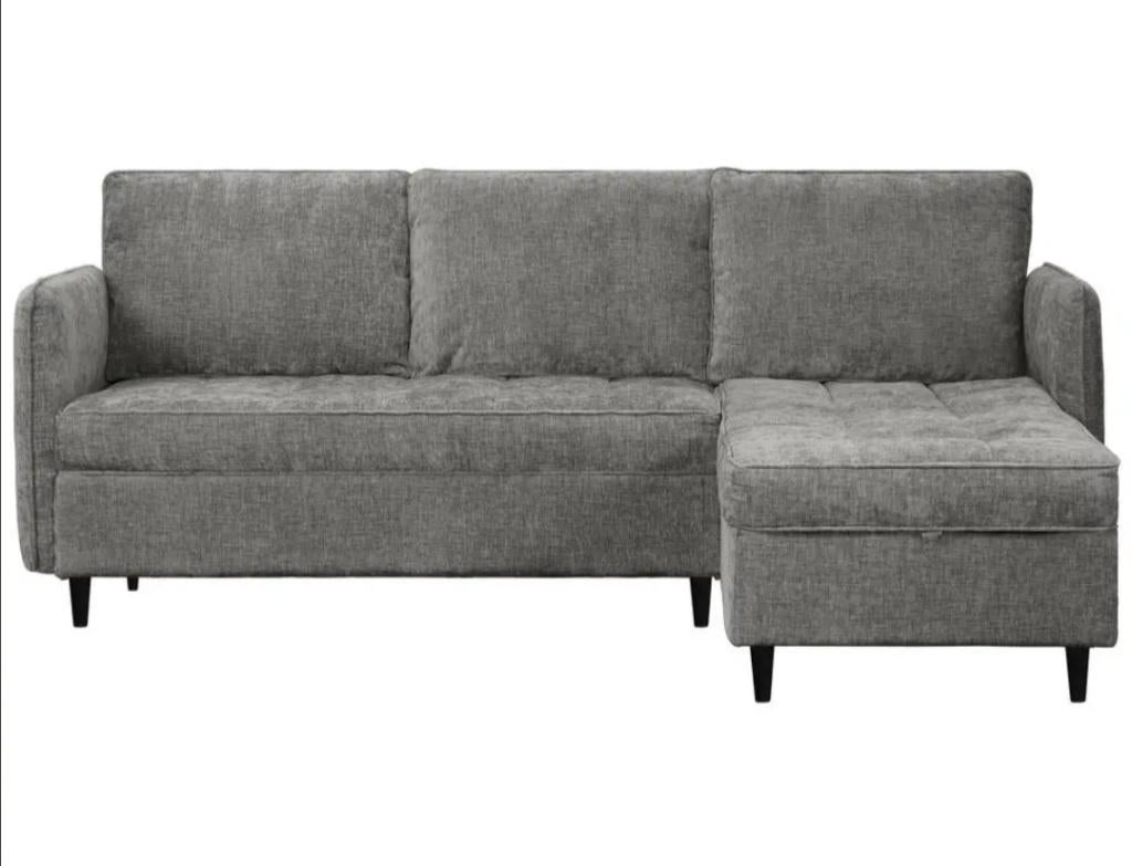 Compacte hoekbank bankje lindhus beige/grijs 250 euro, Ophalen, 150 tot 200 cm, Hoekbank, Driepersoons
