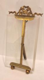 Antieke fotolijst van glas en messing - 14x7.5 cm, Ophalen of Verzenden