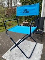 Lafuma vouwkruk met leuning, Ophalen, Gebruikt, Blauw, Metaal