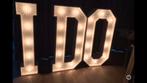 Lichtletters 'I DO' voor bruiloft of aanzoek, Ophalen, Gebruikt