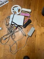 Wii spelcomputer met controllers en stuurtje, Spelcomputers en Games, Spelcomputers | Nintendo Wii, Ophalen