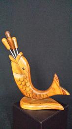 Vintage Cocktail vorkjes <> 6 PRIKKERS in Houten VIS, Verzamelen, Retro, Ophalen of Verzenden, Huis en Inrichting