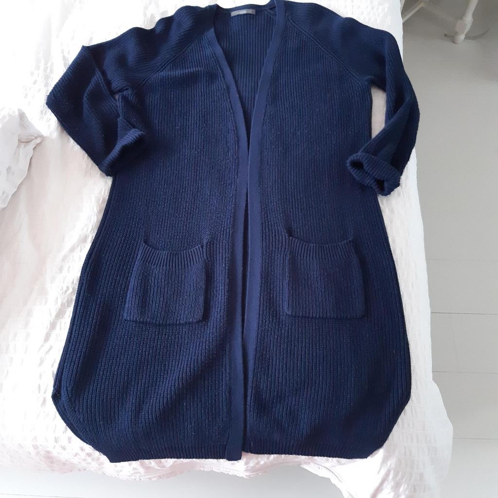 Donkerblauw vest, Ophalen of Verzenden, Gedragen, Maat 42/44 (L), Blauw