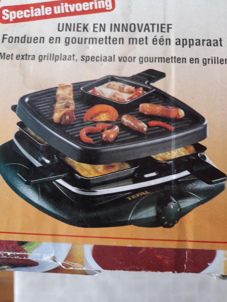 Gourmetstel compleet., Witgoed en Apparatuur, Gourmetstellen, Ophalen of Verzenden, Zo goed als nieuw, 4 t/m 7 personen