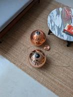 2x Koperkleurige Hanglampen 25cm - Tom Dixon Look-alikes, Ophalen of Verzenden, Zo goed als nieuw, Metaal, Minder dan 50 cm