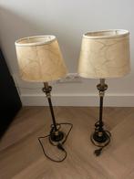 Twee schemerlampen, Huis en Inrichting, Lampen | Tafellampen, Ophalen of Verzenden, Gebruikt, Metaal, 50 tot 75 cm