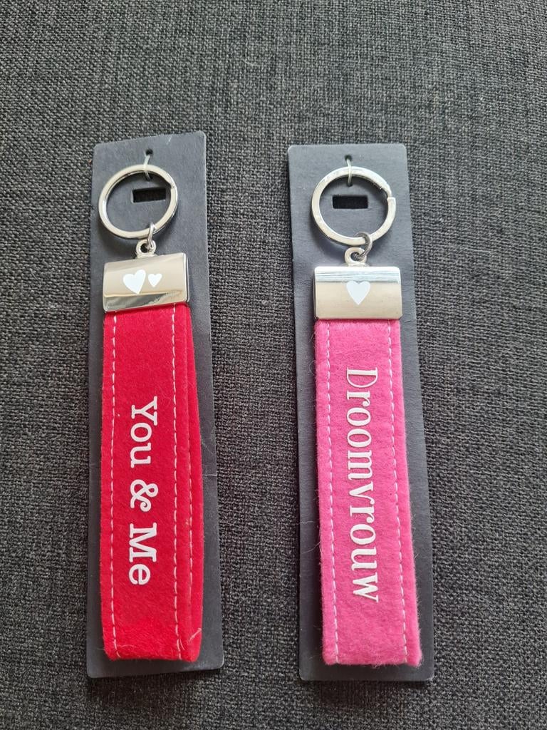 Sleutelhangers 'You & Me' en 'Droomvrouw' - Nieuw, Ophalen