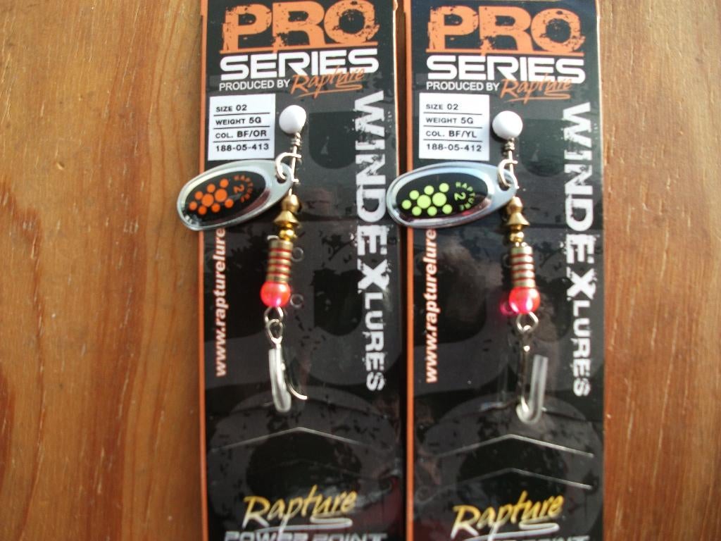 2 stuks Rapture Pro Serie Windex kunstaas blinkers, Ophalen of Verzenden, Nieuw, Kunstaas