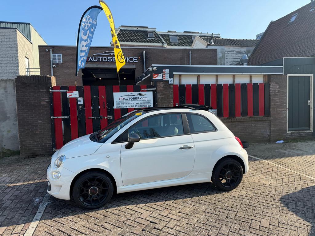 Fiat 500 1.2 Lounge cabrio, Auto's, Voorwielaandrijving, Gebruikt, 4 cilinders, Wit