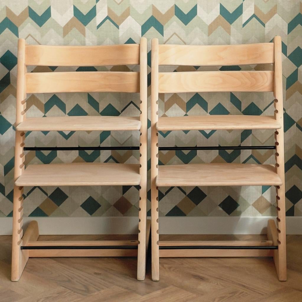 2 Stokke Tripp Trapp kinderstoelen, Ophalen of Verzenden, Meegroeistoel, Aanschuifbaar