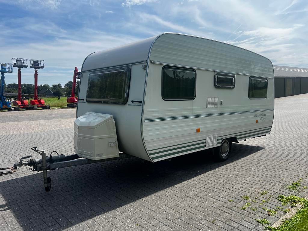 Münsterland 470 Luxus Caravan, Caravans en Kamperen, Caravans, Rondzit, Omvormbare zithoek, Bedrijf, 750 - 1000 kg