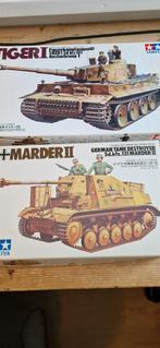 Tamiya Tiger1 en Marder 2, Hobby en Vrije tijd, Ophalen of Verzenden, 1:32 tot 1:50, Tank, Tamiya