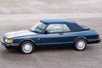 Saab 900 Cabrio Turbo (bj 1992), Voorwielaandrijving, Zwart, 4 cilinders, Blauw