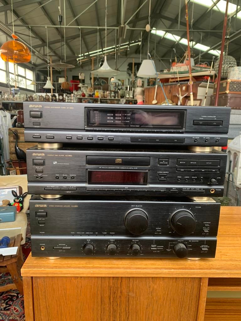 Aiwa stereoset XA-950 versterker XT-950 tuner XC-950 compact, Audio, Tv en Foto, Stereo-sets, Zo goed als nieuw, Overige merken