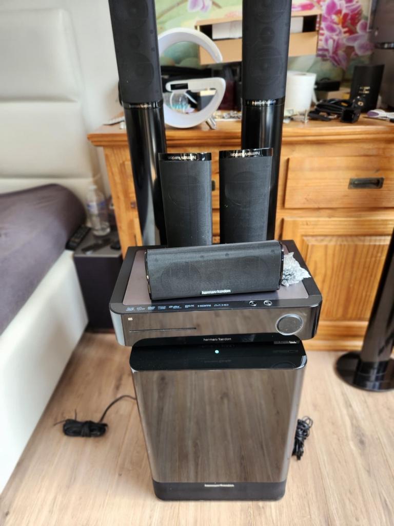 Harman Kardon Home Cinema Set met Blu-ray speler, Audio, Tv en Foto, Home Cinema-sets, Gebruikt, Blu-ray-speler, 5.1-systeem, 70 watt of meer