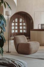 Goossens Momo fauteuil met hocker, Ophalen, Design, 75 tot 100 cm, Zo goed als nieuw