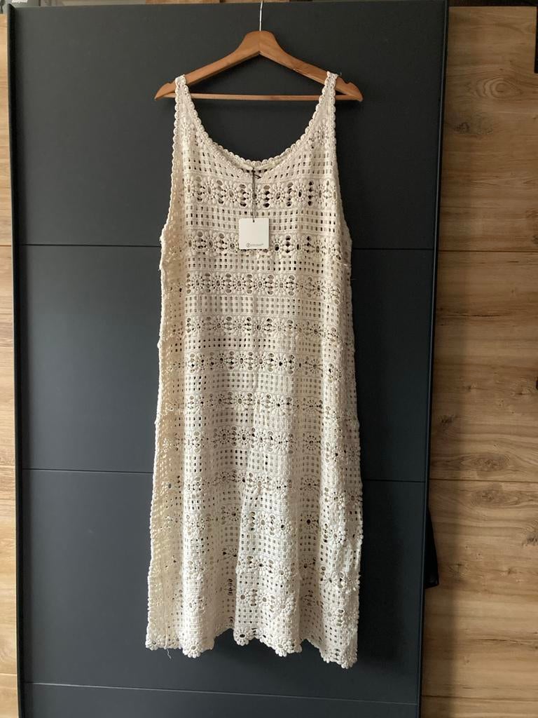 Ibiza katoenen jurk one size, Kleding | Dames, Jurken, Beige, Maat 42/44 (L), Nieuw, Ophalen of Verzenden