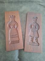 Set van 2 antieke houten koekjesvormen - traditioneel, Ophalen