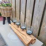 Prachtige robuuste boomstronk met 4 houders, Huis en Inrichting, Woonaccessoires | Kandelaars en Kaarsen, Ophalen, Zo goed als nieuw