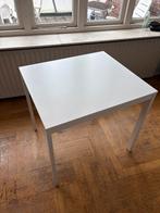 Uitschuifbare eettafel - Wit, modern en praktisch, Ophalen, Gebruikt, 100 tot 150 cm, 50 tot 100 cm