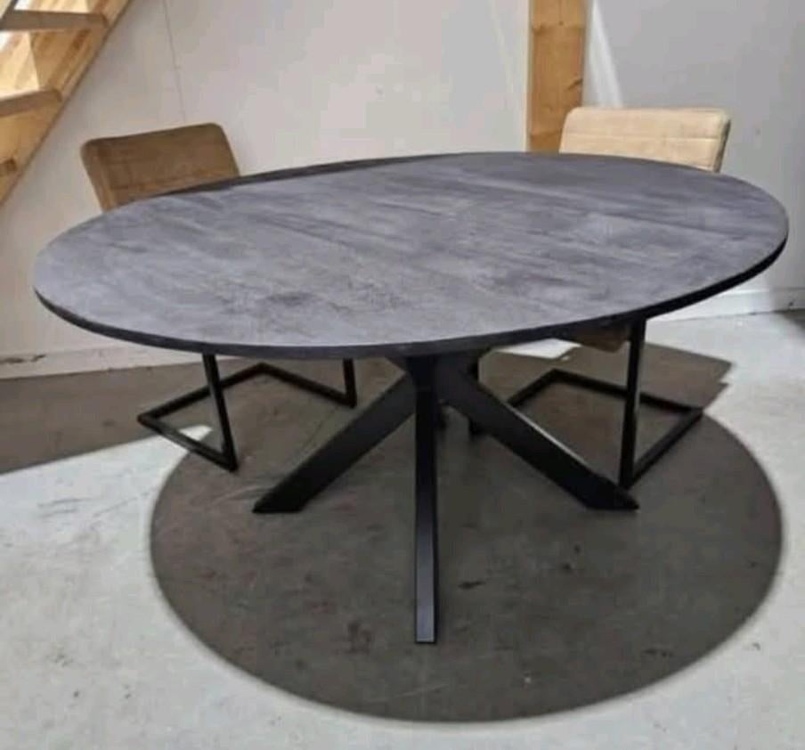 Eetkamer tafel 140 stalen poot/120 ronde poot & salontafels, Huis en Inrichting, Tafels | Eettafels, Ophalen, Rond, 100 tot 150 cm