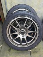 Nankang NS-2r banden met Borbet RS velgen 5x100, Ophalen, Gebruikt, 16 inch, Banden en Velgen