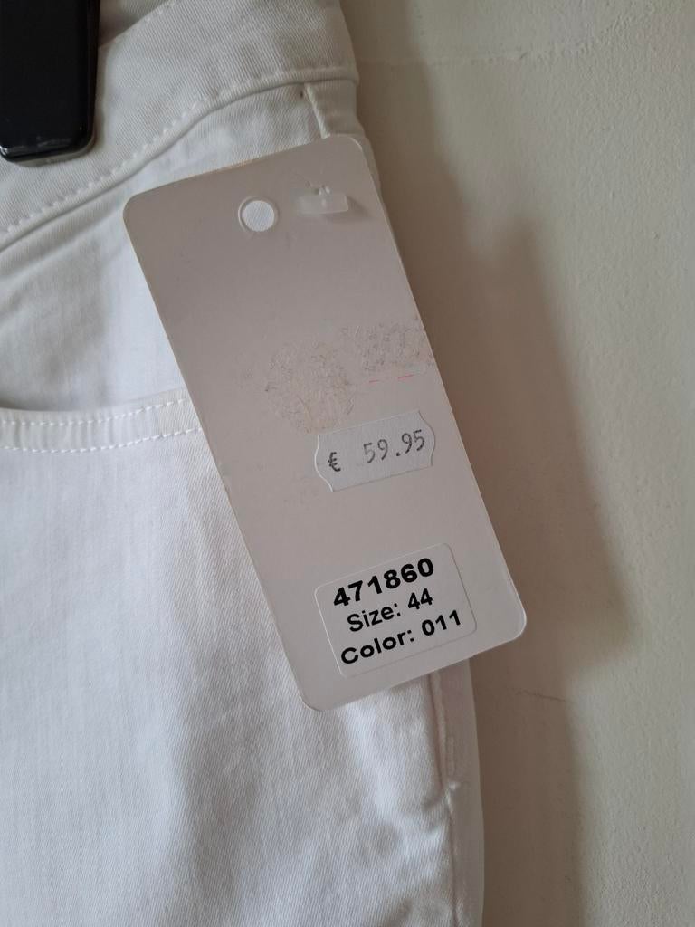 Witte capribroek met stretch van Enjoy, maat 44, Wit, Maat 42/44 (L), Enjoy, Nieuw