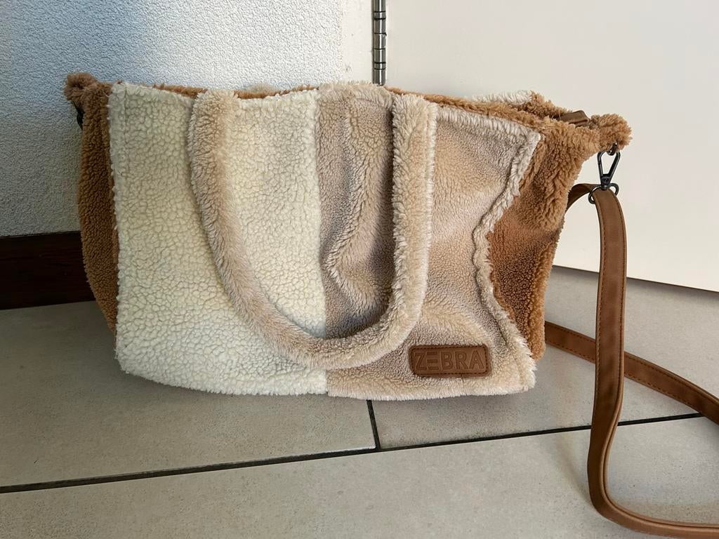 Mooie bont tas zebra merk 30 breed 25 cm hoog, Sieraden, Tassen en Uiterlijk, Tassen | Damestassen, Ophalen of Verzenden, Zo goed als nieuw