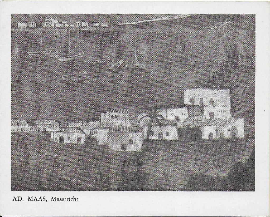 Y10 kaart schilderij v/d maand ad maas maastricht ongelopen, Ophalen of Verzenden, Voor 1920, Ongelopen, Overige thema's