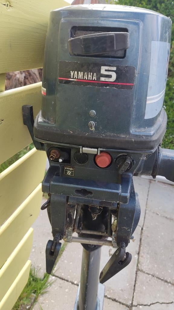 Yamaha 5 pk tweetakt buitenboordmotor, langstaart, Watersport en Boten, Buiten- en Binnenboordmotoren, Gebruikt, 5 tot 10 pk, Overige brandstoffen