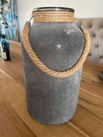 Grijze vaas met touw, Ophalen, Overige materialen, Gebruikt, Overige kleuren